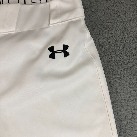 Under Armour Pant Men XL White Sportswear Vapor Swoosh Baseball Softball Knicker - Picture 6 of 13